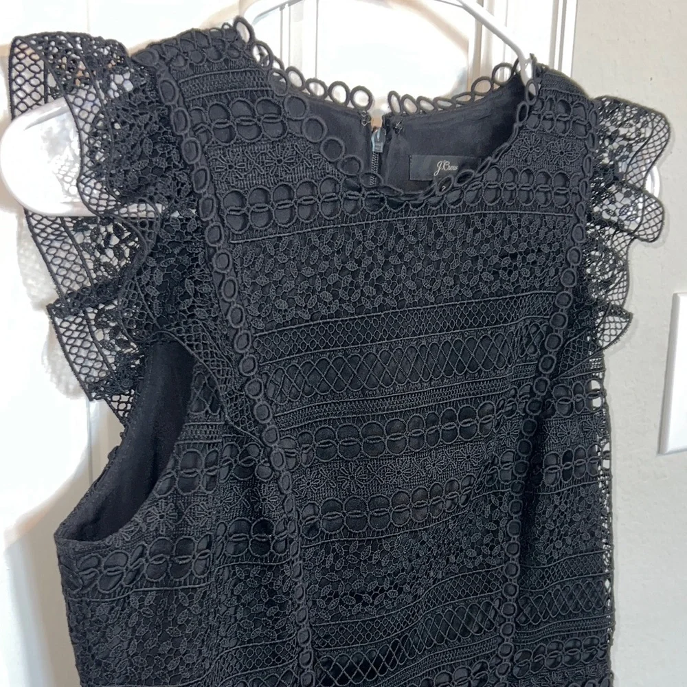 J. Crew Elegant Black Lace Dress
